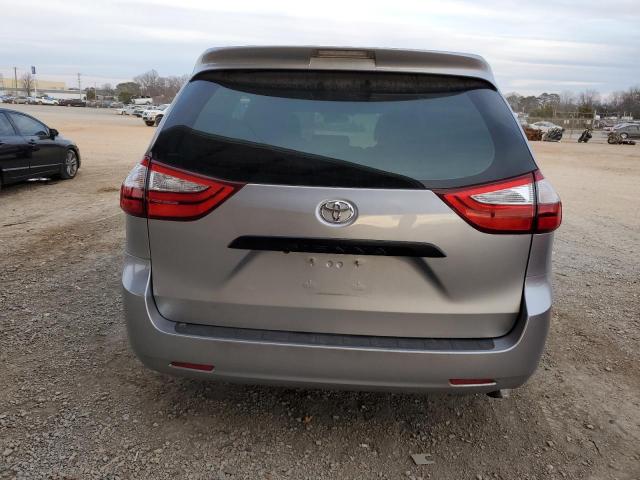 5TDZK3DC9FS686665 - 2015 TOYOTA SIENNA SILVER photo 6