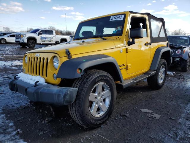 1C4GJWAG0FL582828 - 2015 JEEP WRANGLER SPORT YELLOW photo 1