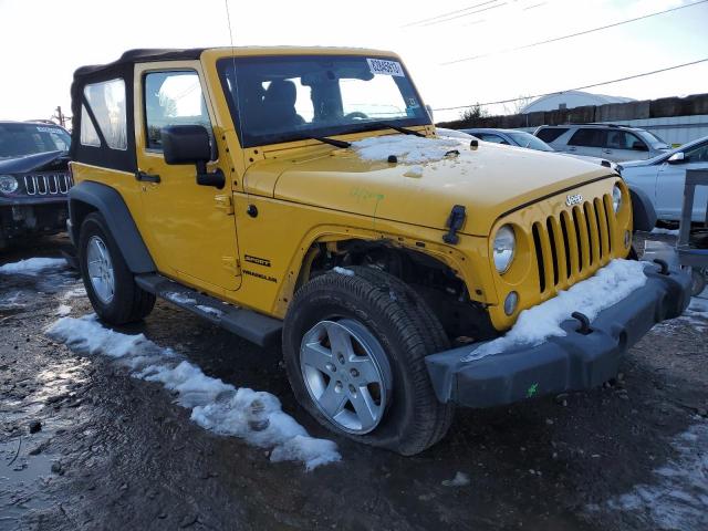 1C4GJWAG0FL582828 - 2015 JEEP WRANGLER SPORT YELLOW photo 4