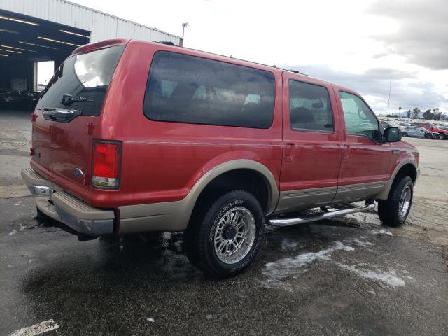 1FMNU43S7YEA06807 - 2000 FORD EXCURSION LIMITED RED photo 3