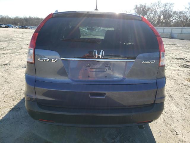 5J6RM4H74CL012413 - 2012 HONDA CR-V EXL BLUE photo 6