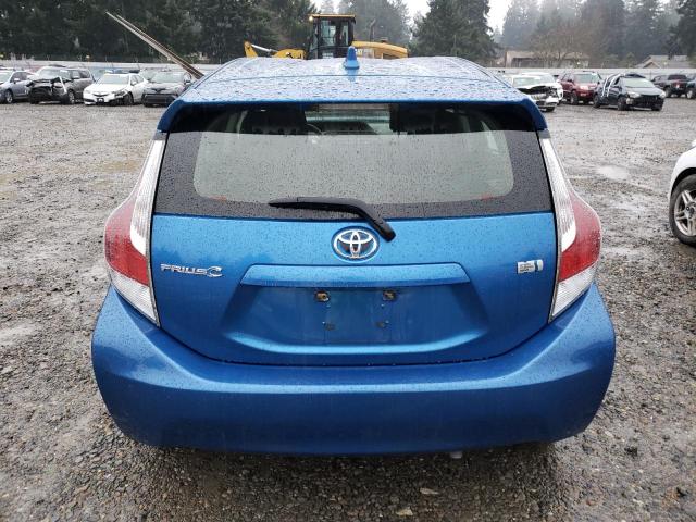 JTDKDTB38F1109282 - 2015 TOYOTA PRIUS C BLUE photo 6