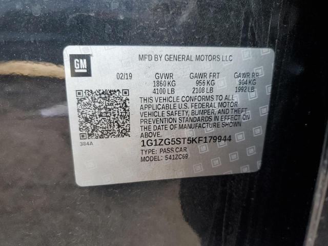 1G1ZG5ST5KF179944 - 2019 CHEVROLET MALIBU RS 黑色 照片 12