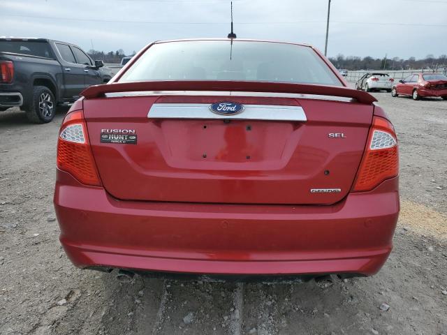3FAHP0JG6CR315826 - 2012 FORD FUSION SEL RED photo 6