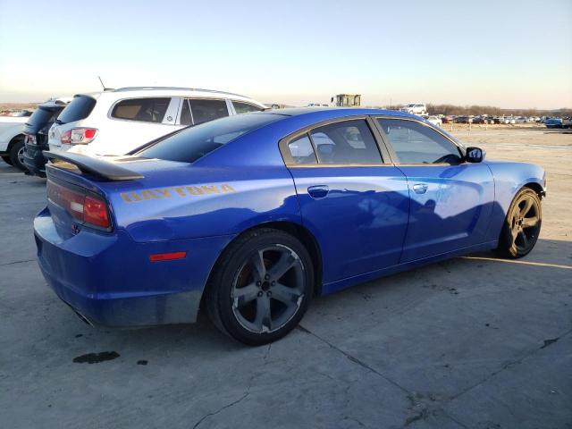 2C3CDXCT1DH696065 - 2013 DODGE CHARGER R/T BLUE photo 3