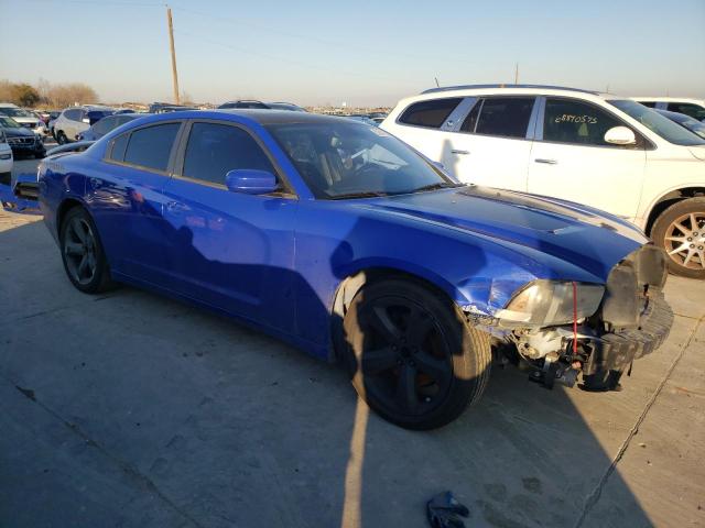 2C3CDXCT1DH696065 - 2013 DODGE CHARGER R/T BLUE photo 4