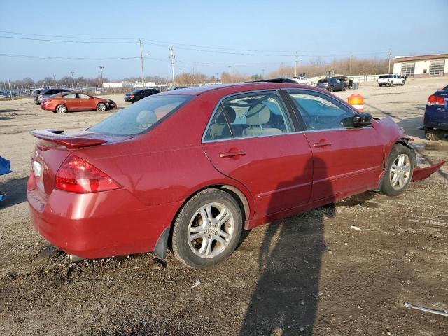 1HGCM56767A109393 - 2007 HONDA ACCORD EX MAROON photo 3