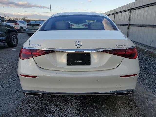 W1K6G6DB2NA067615 - 2022 MERCEDES-BENZ S 500 4MATIC WHITE photo 6