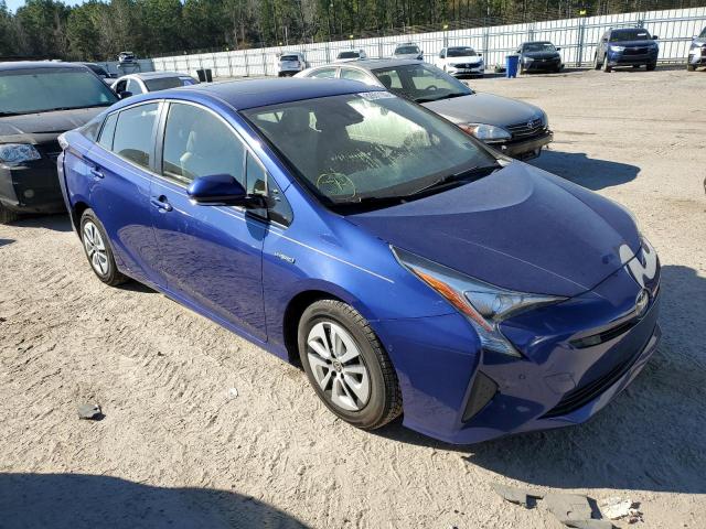 JTDKARFU8H3544518 - 2017 TOYOTA PRIUS BLUE photo 4