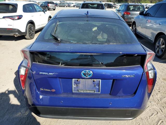 JTDKARFU8H3544518 - 2017 TOYOTA PRIUS BLUE photo 6