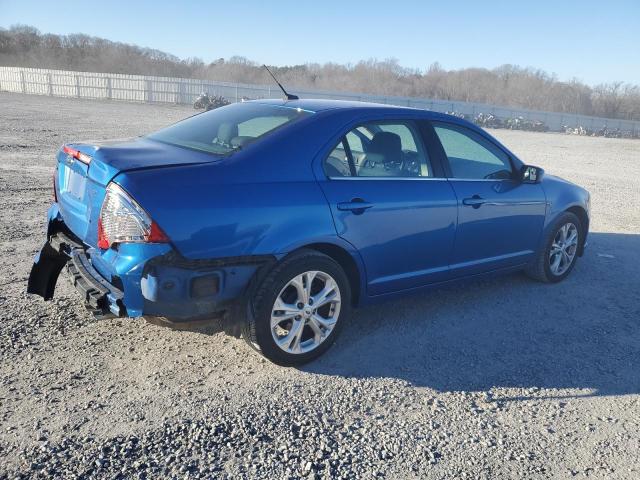 3FAHP0HA4CR392387 - 2012 FORD FUSION SE BLUE photo 3