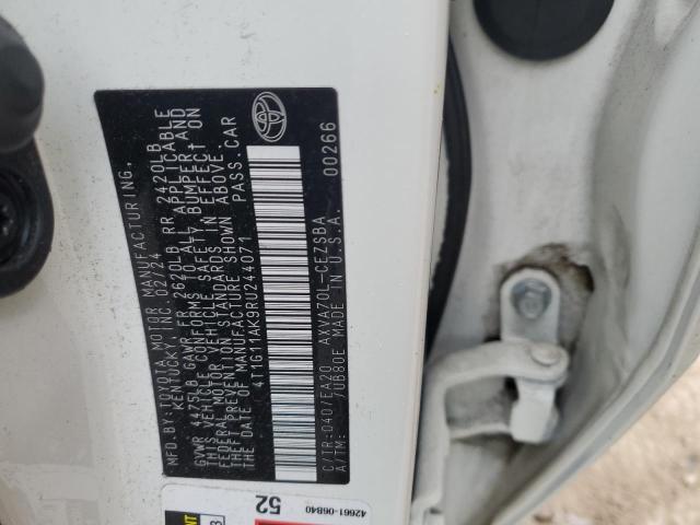 4T1G11AK9RU244071 - 2024 TOYOTA CAMRY SE NIGHT SHADE WHITE photo 12