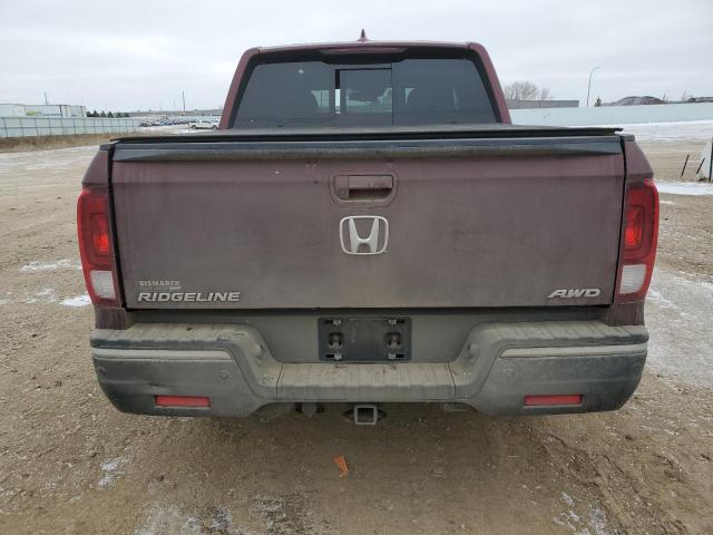 5FPYK3F7XKB007195 - 2019 HONDA RIDGELINE RTL BURGUNDY photo 6