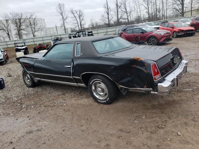 1H57V6K456207 - 1976 CHEVROLET MONTECARLO BLACK photo 2