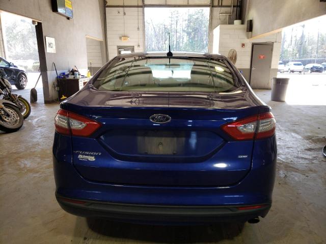 3FA6P0H7XGR255469 - 2016 FORD FUSION SE BLUE photo 6