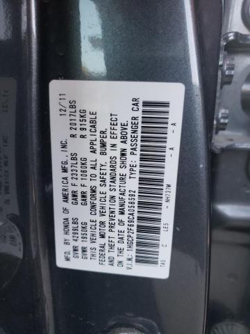 1HGCP2F69CA058592 - 2012 HONDA ACCORD SE GRAY photo 12