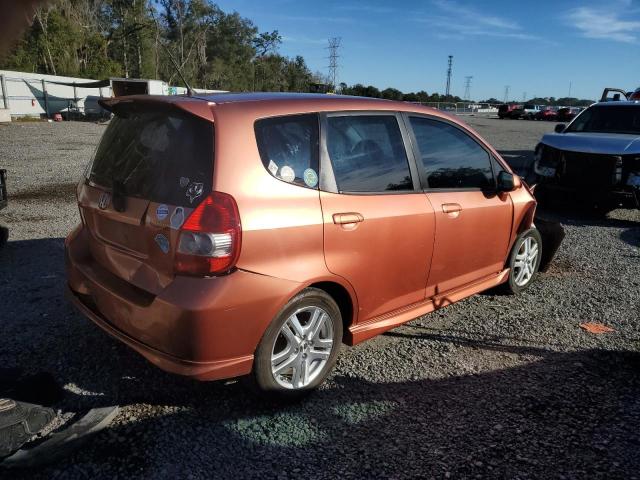 JHMGD38668S051269 - 2008 HONDA FIT SPORT ORANGE photo 3