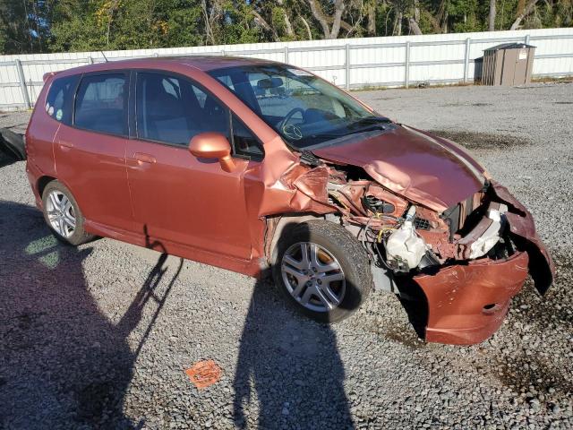 JHMGD38668S051269 - 2008 HONDA FIT SPORT ORANGE photo 4