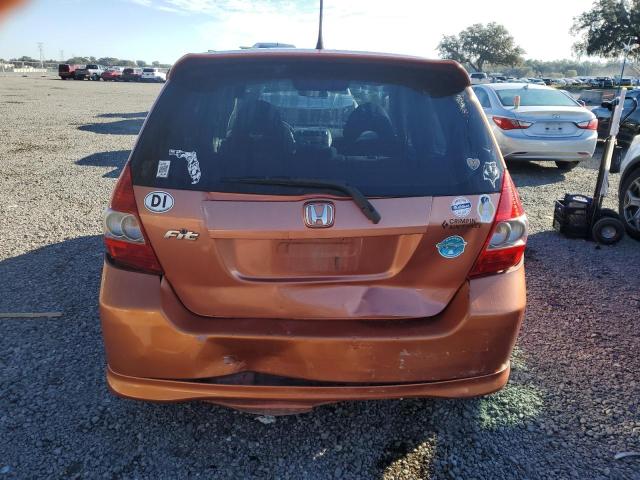 JHMGD38668S051269 - 2008 HONDA FIT SPORT ORANGE photo 6