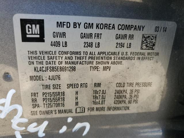 KL4CJFSB5EB691298 - 2014 BUICK ENCORE CONVENIENCE Boz foto 12