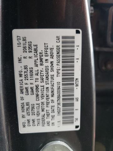 1HGCP367X8A009410 - 2008 HONDA ACCORD EX GRAY photo 13