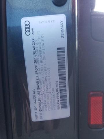 WAUC4CF54KA027914 - 2019 AUDI S5 PRESTIGE GRAY photo 13