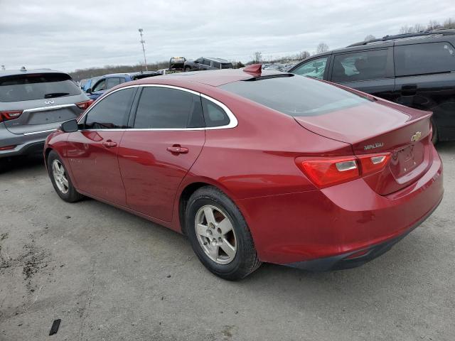 1G1ZE5ST5HF153617 - 2017 CHEVROLET MALIBU LT MAROON photo 2