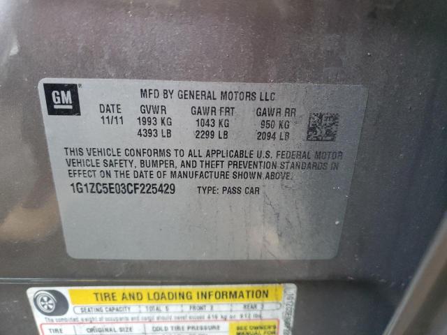 1G1ZC5E03CF225429 - 2012 CHEVROLET MALIBU 1LT TAN photo 12