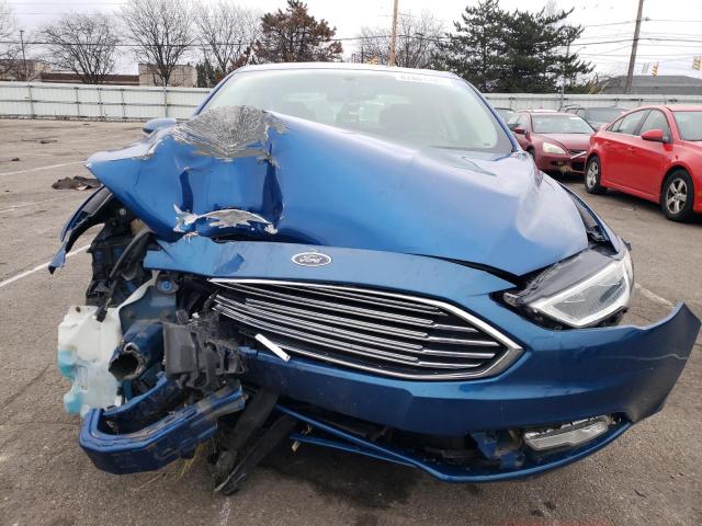 3FA6P0RU4JR103490 - 2018 FORD FUSION TITANIUM/PLATINUM HEV BLUE photo 5