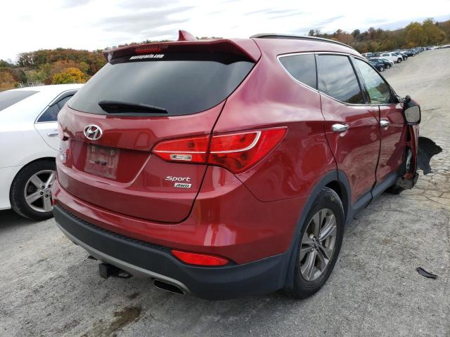 5XYZUDLB2FG289367 - 2015 HYUNDAI SANTA FE S RED photo 4