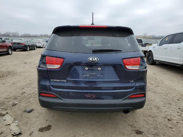 5XYPGDA51GG179763 - 2016 KIA SORENTO LX BLUE photo 6