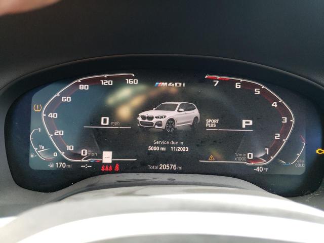 5UXTY9C07M9F65130 - 2021 BMW X3 XDRIVEM40I WHITE photo 9