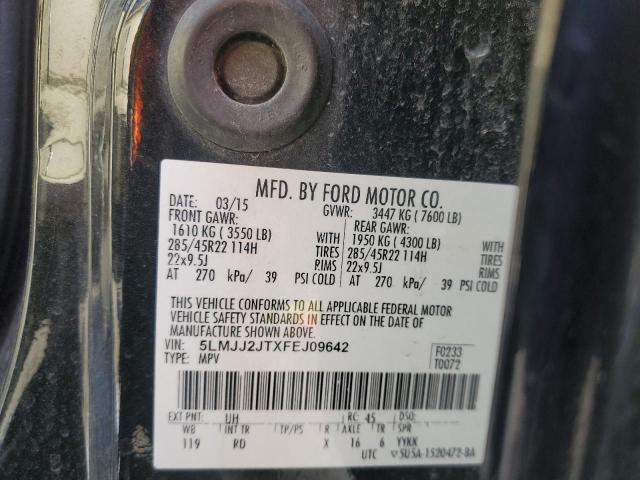 5LMJJ2JTXFEJ09642 - 2015 LINCOLN NAVIGATOR შავი ფოტო 13