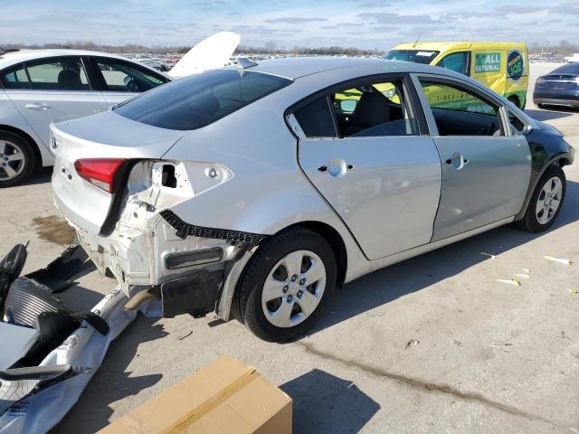 3KPFK4A71HE037617 - 2017 KIA FORTE LX SILVER photo 3