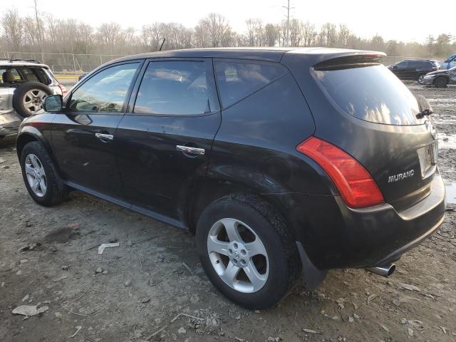 JN8AZ08W14W312709 - 2004 NISSAN MURANO SL BLACK photo 2