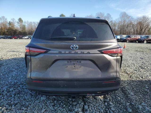 5TDYRKEC1MS027539 - 2021 TOYOTA SIENNA XLE GRAY photo 6