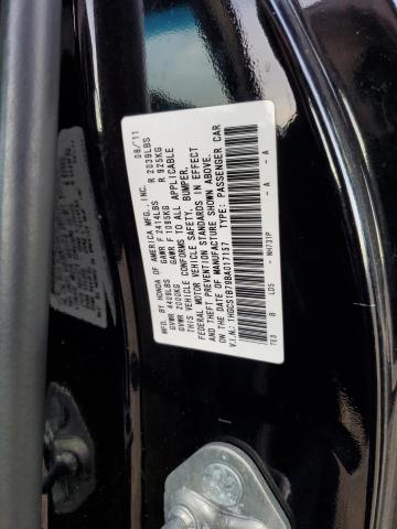 1HGCS1B79BA017157 - 2011 HONDA ACCORD EX BLACK photo 12