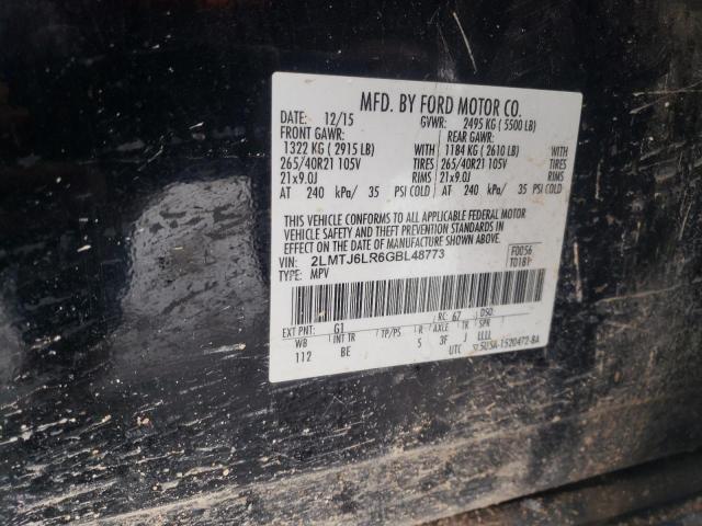 2LMTJ6LR6GBL48773 - 2016 LINCOLN MKX RESERVE Қара фото 13