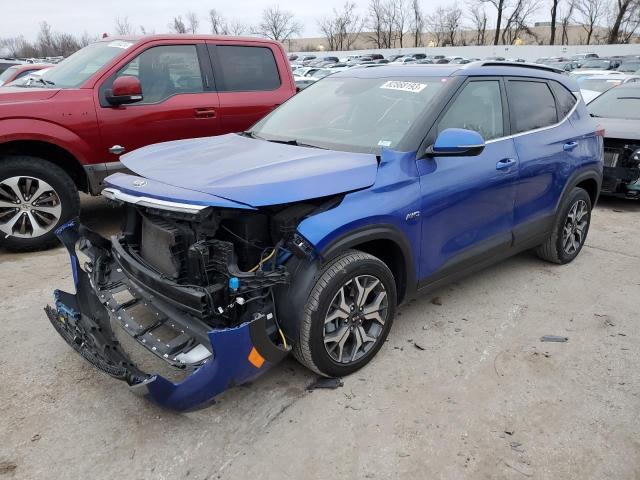 KNDERCAA2M7125566 - 2021 KIA SELTOS EX BLUE photo 1