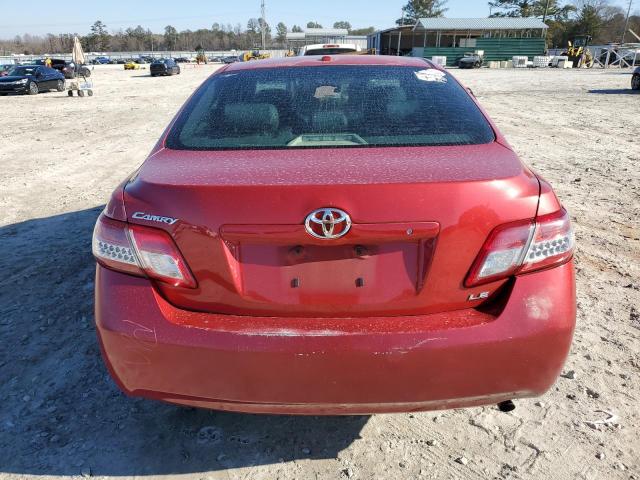 4T1BF3EK1AU088873 - 2010 TOYOTA CAMRY BASE RED photo 6