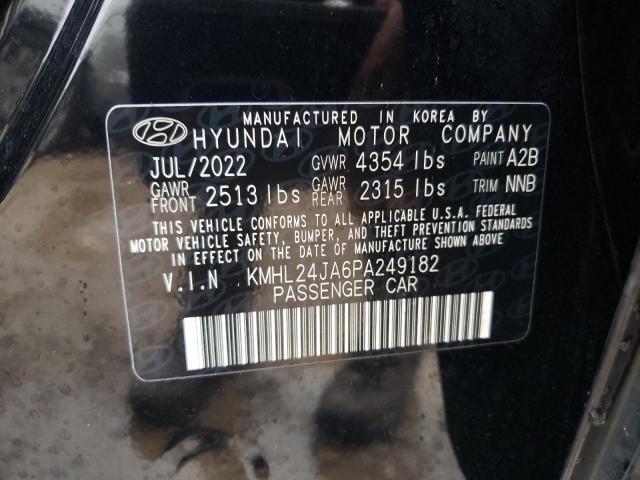 KMHL24JA6PA249182 - 2023 HYUNDAI SONATA SE BLACK photo 13