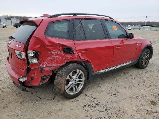 WBXPC93498WJ06015 - 2008 BMW X3 3.0SI RED photo 3