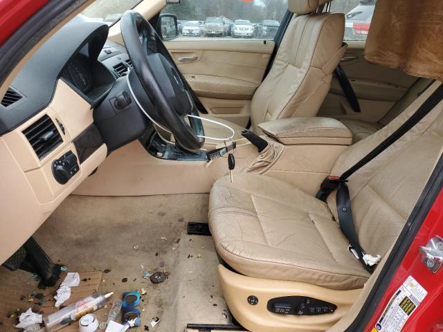 WBXPC93498WJ06015 - 2008 BMW X3 3.0SI RED photo 7