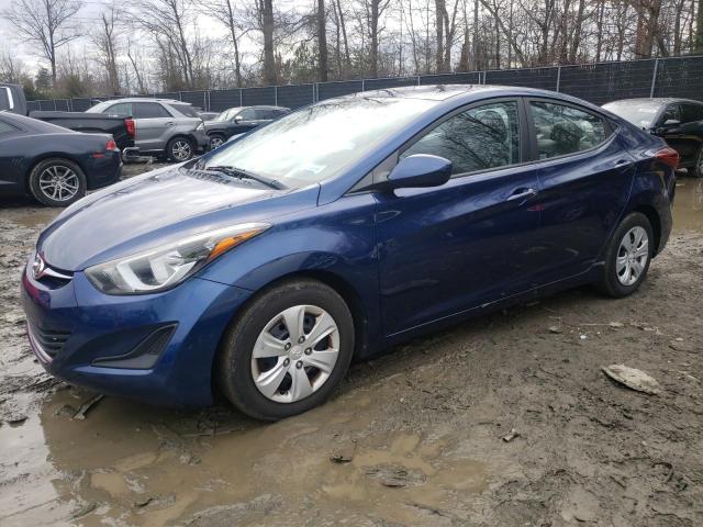 5NPDH4AE8GH685731 - 2016 HYUNDAI ELANTRA SE BLUE photo 1