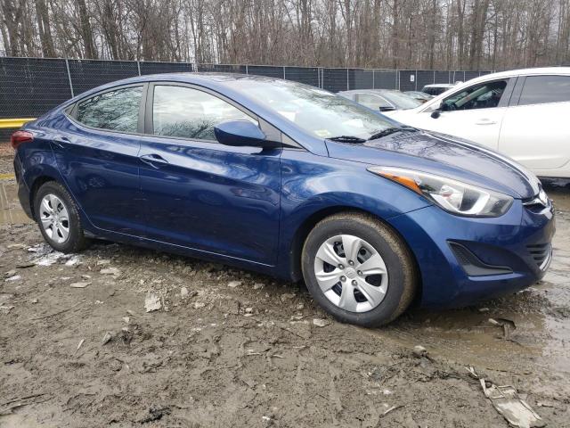 5NPDH4AE8GH685731 - 2016 HYUNDAI ELANTRA SE BLUE photo 4