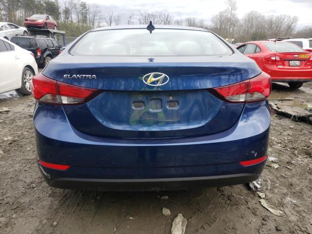 5NPDH4AE8GH685731 - 2016 HYUNDAI ELANTRA SE BLUE photo 6