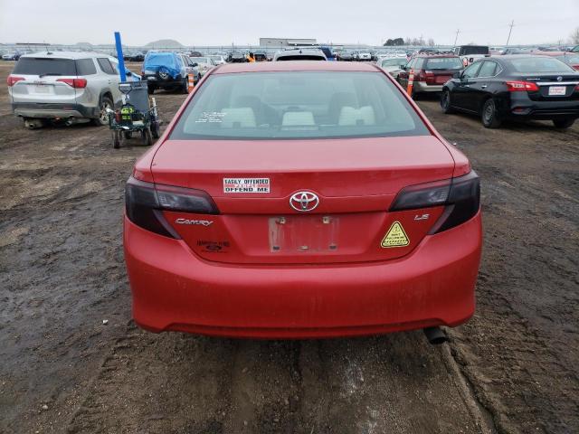 4T1BF1FK6CU547319 - 2012 TOYOTA CAMRY BASE RED photo 6