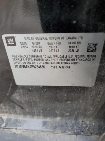 2G4GV5EK4E9284636 - 2014 BUICK REGAL 黑色 照片 12