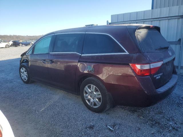 5FNRL5H22DB085500 - 2013 HONDA ODYSSEY LX BURGUNDY photo 2