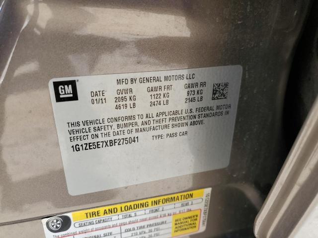 1G1ZE5E7XBF275041 - 2011 CHEVROLET MALIBU LTZ ოქროსფერი ფოტო 12